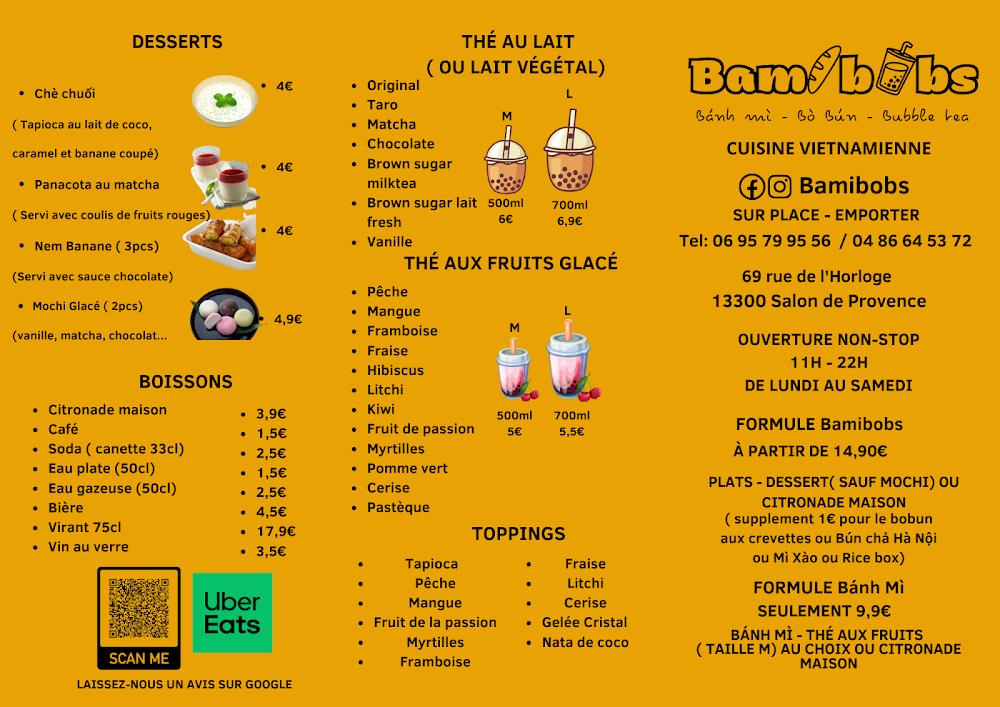 Bamibobs - Salon de Provence - Menu Image 1